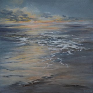 Wad.... een mooie avond!  70 x 70cm